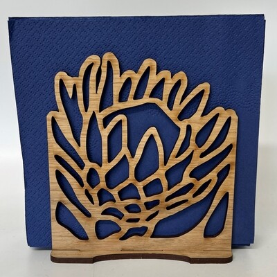Serviette holder wooden Protea