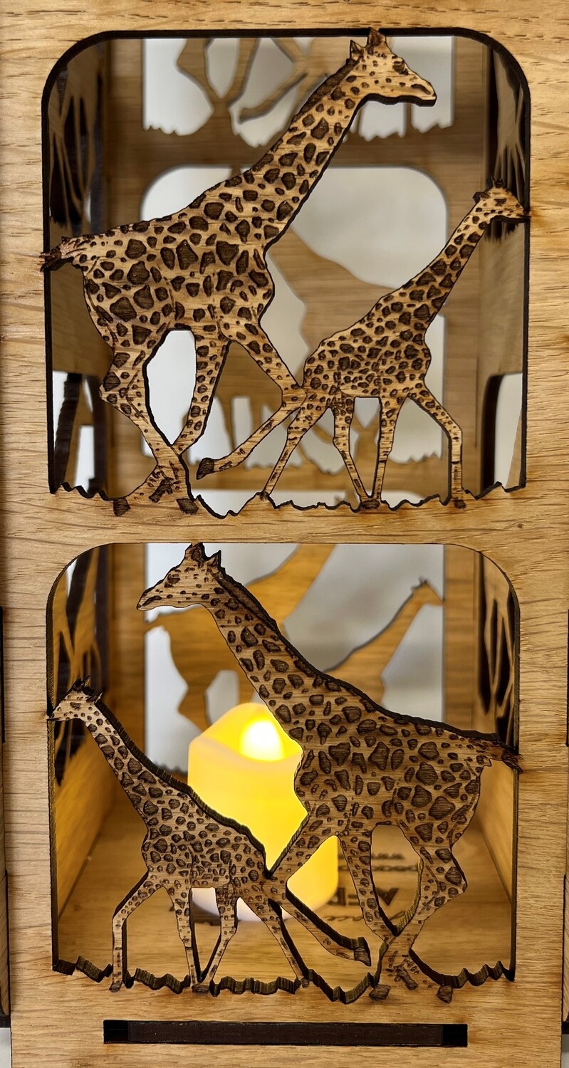 Candle Lantern Giraffe  Large