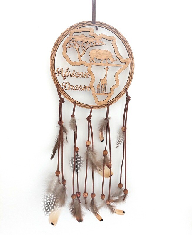 Dream Catcher - African Giraffe & Rhino - 14.5cm