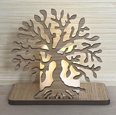 Tealight wooden candle holder Tree of Life (Cut out)
