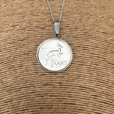 One Rand Coin pendant and necklace