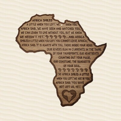 Africa Smiled Plaque