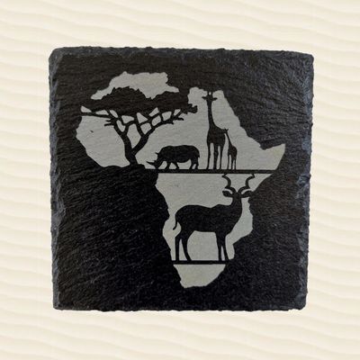 Coasters Slate set of 4 Kudu in Africa