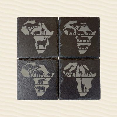 Coasters Slate and Wood