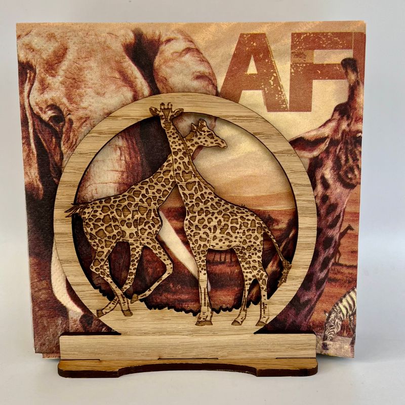 Serviette holder Giraffes Criss Crossed