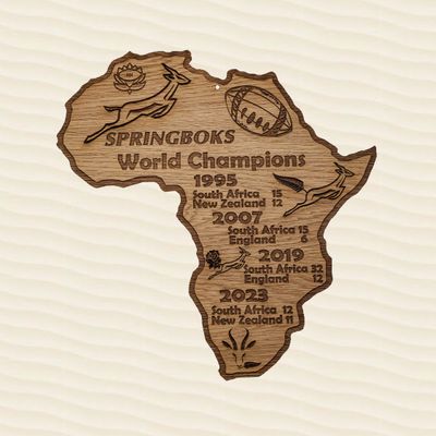 Springbok Rugby Plaque, Design: Springbok Plaque Medium 20cm x 19.5cm