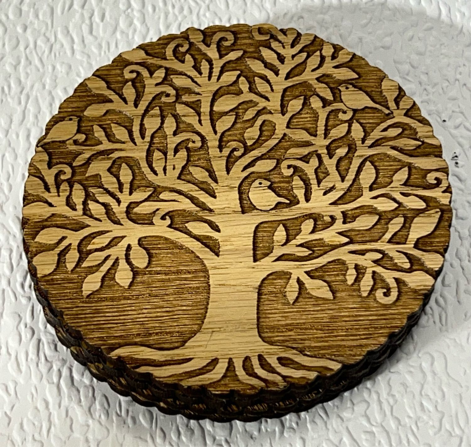 Coasters wooden Tree of life (SET OF 4)