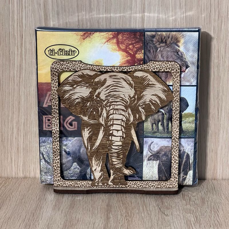 Serviette holder wooden Elephant