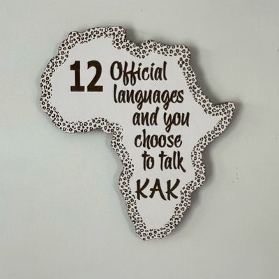 AFRICA - 12 Official languages fridge magnet