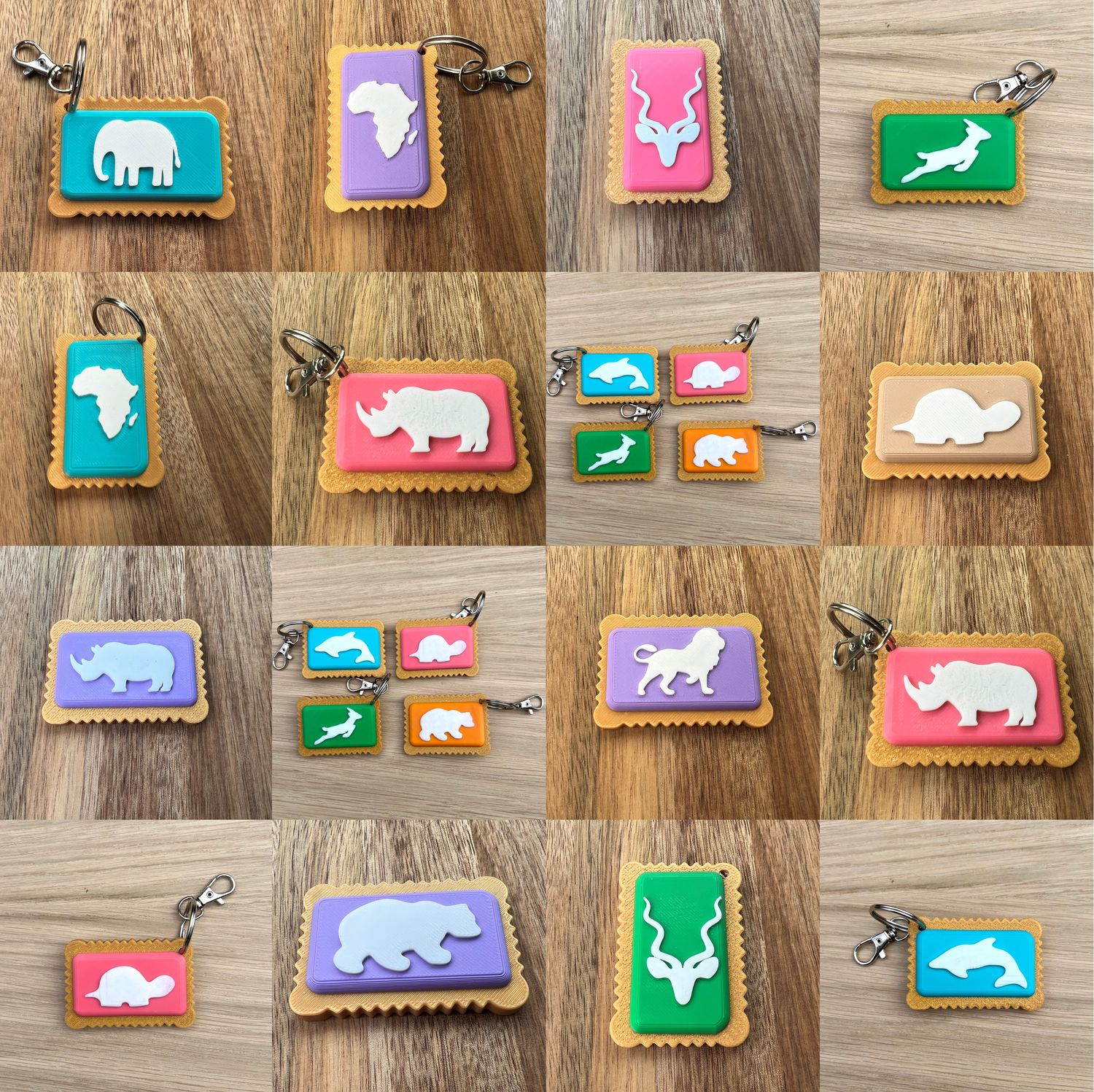 Zoo Cookie Key Ring