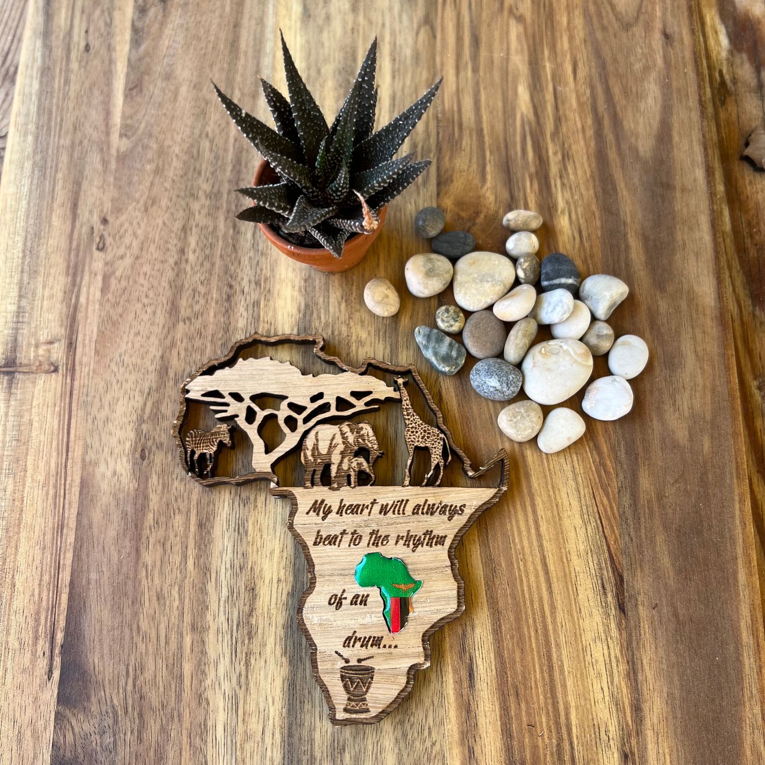 Africa - Fridge magnet ZAMBIA FLAG