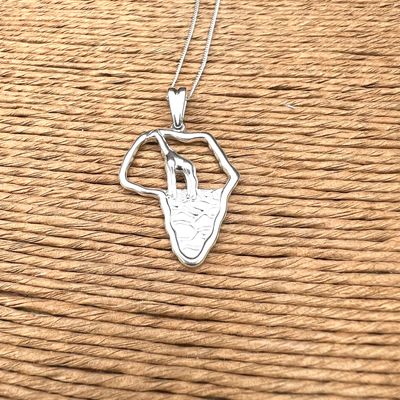 Giraffe Africa Footprint pendant and necklace