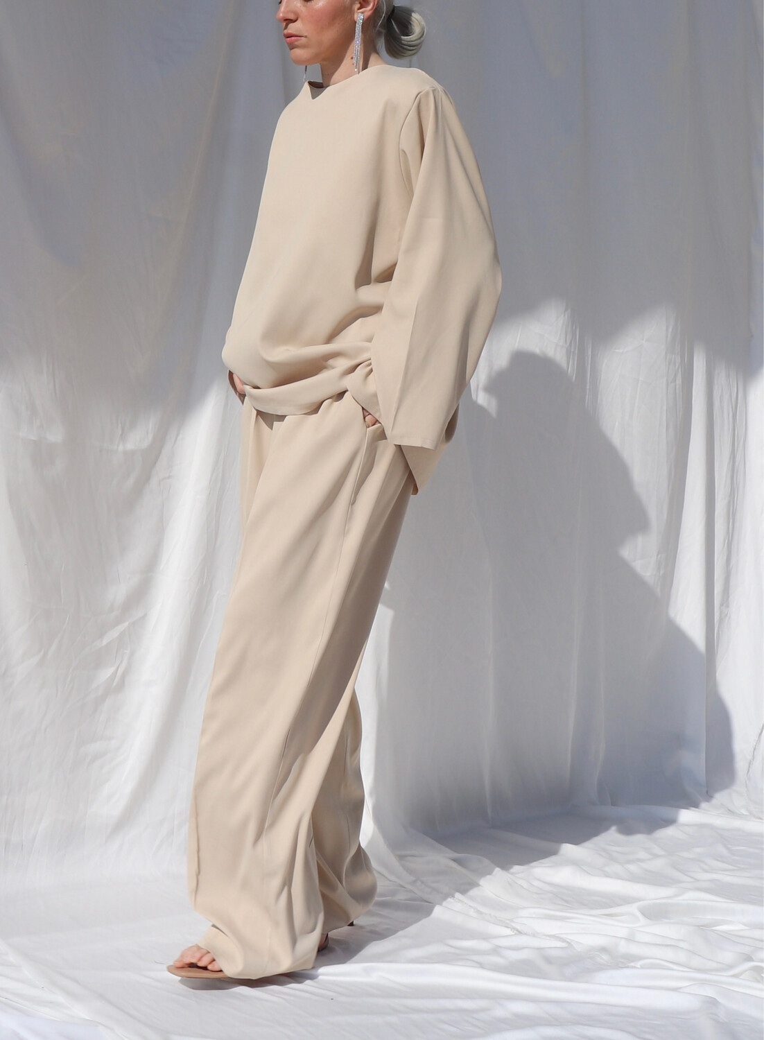 Pantalone morbido - crema