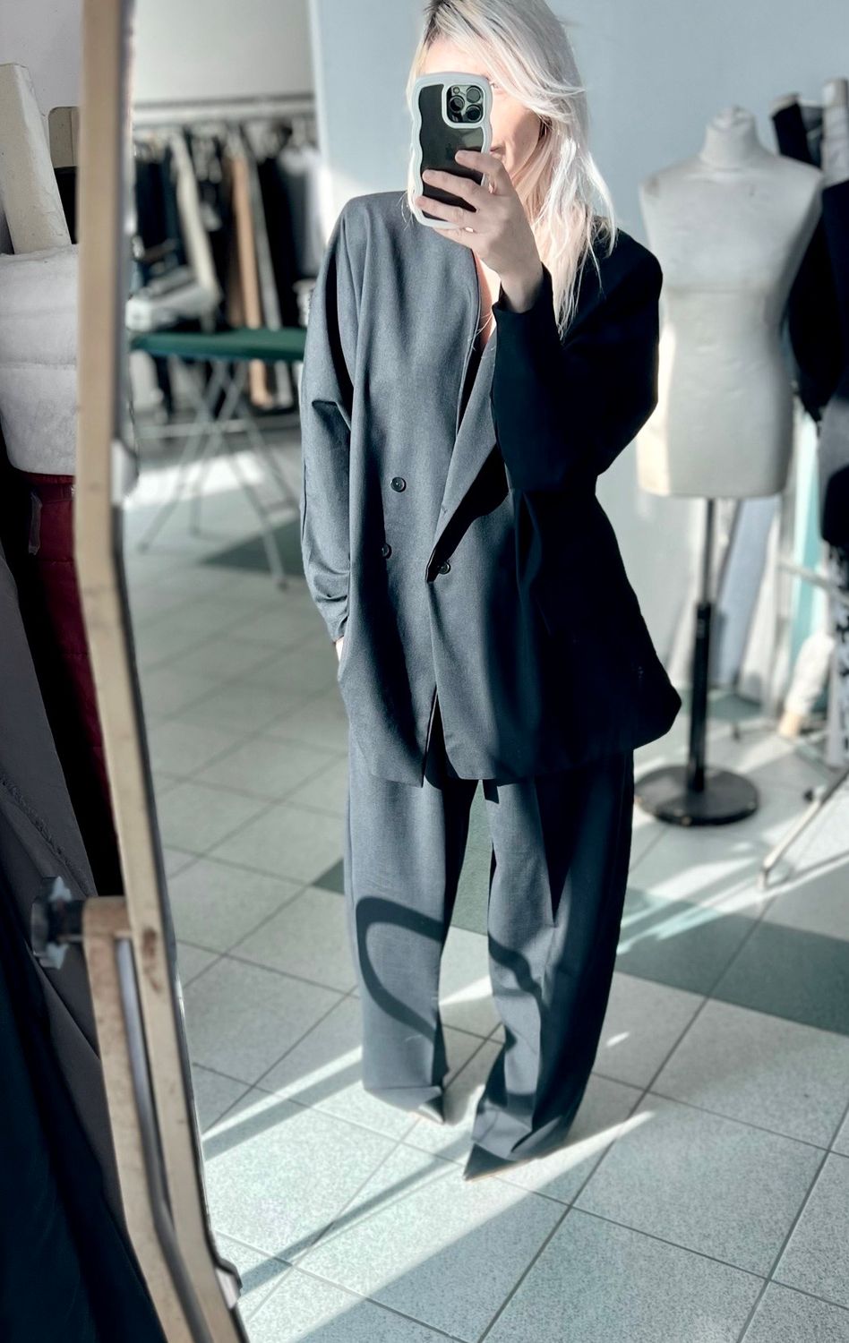 Tailleur in fresco lana Giacca+Pantalone/ nero
