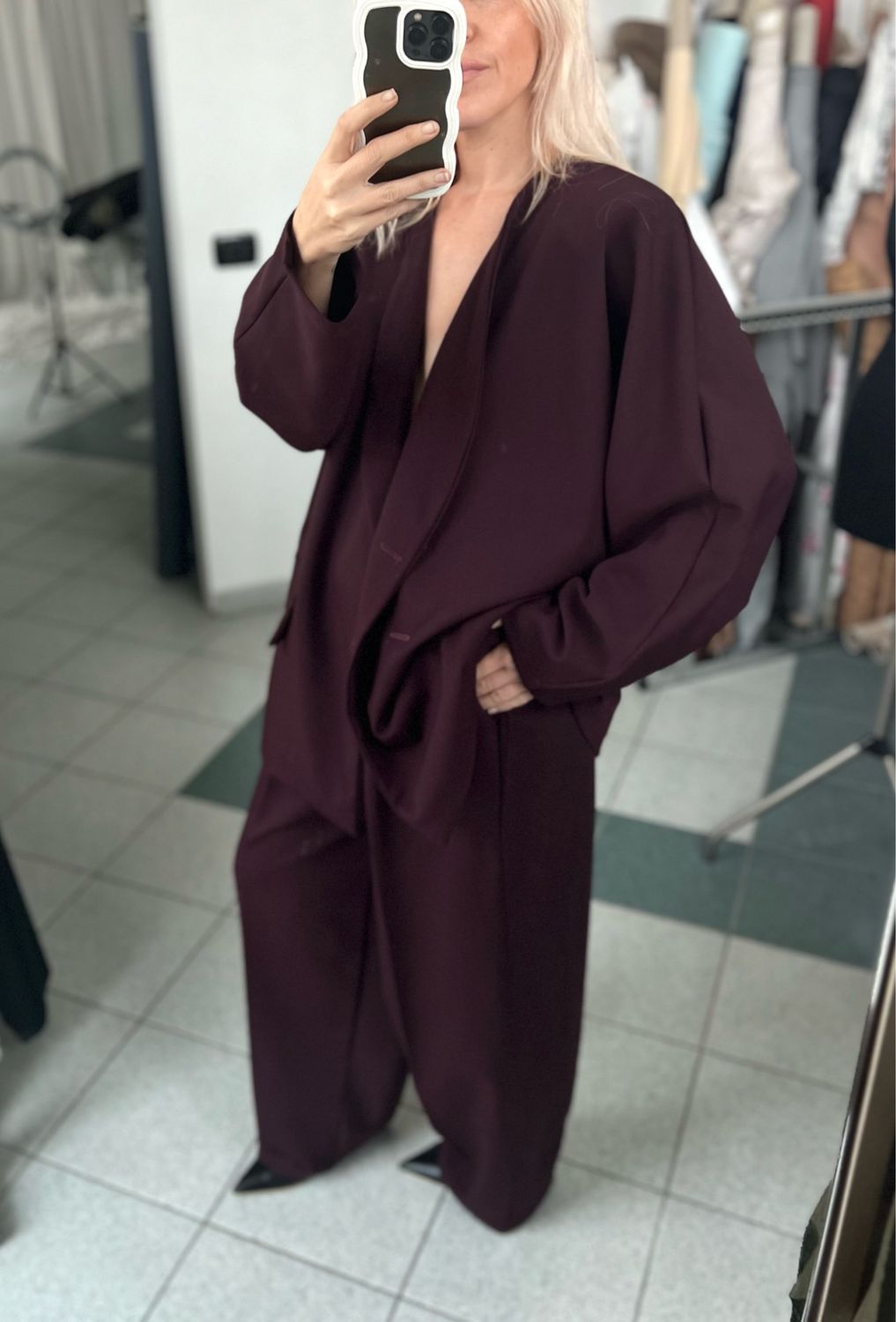 Tailleur in fresco lana Giacca+Pantalone/ vinaccia