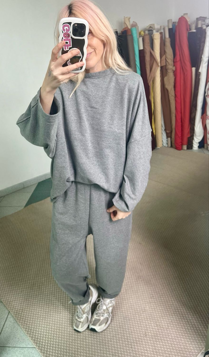 Tuta CosyWear/ grigio medio