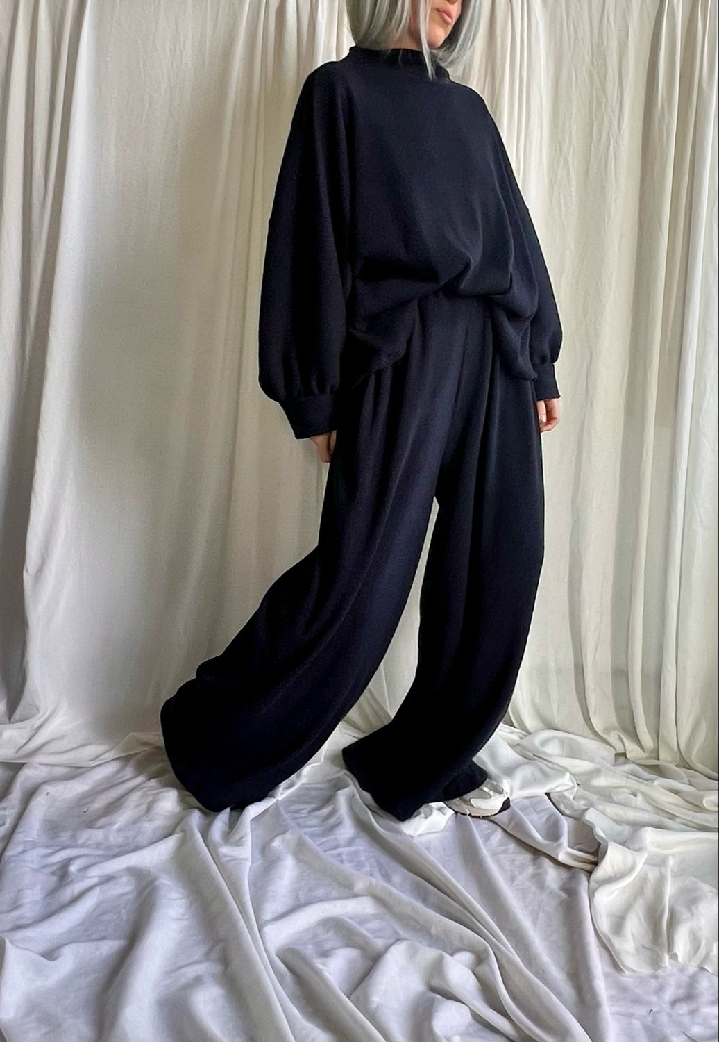 Completo a costine - blu navy