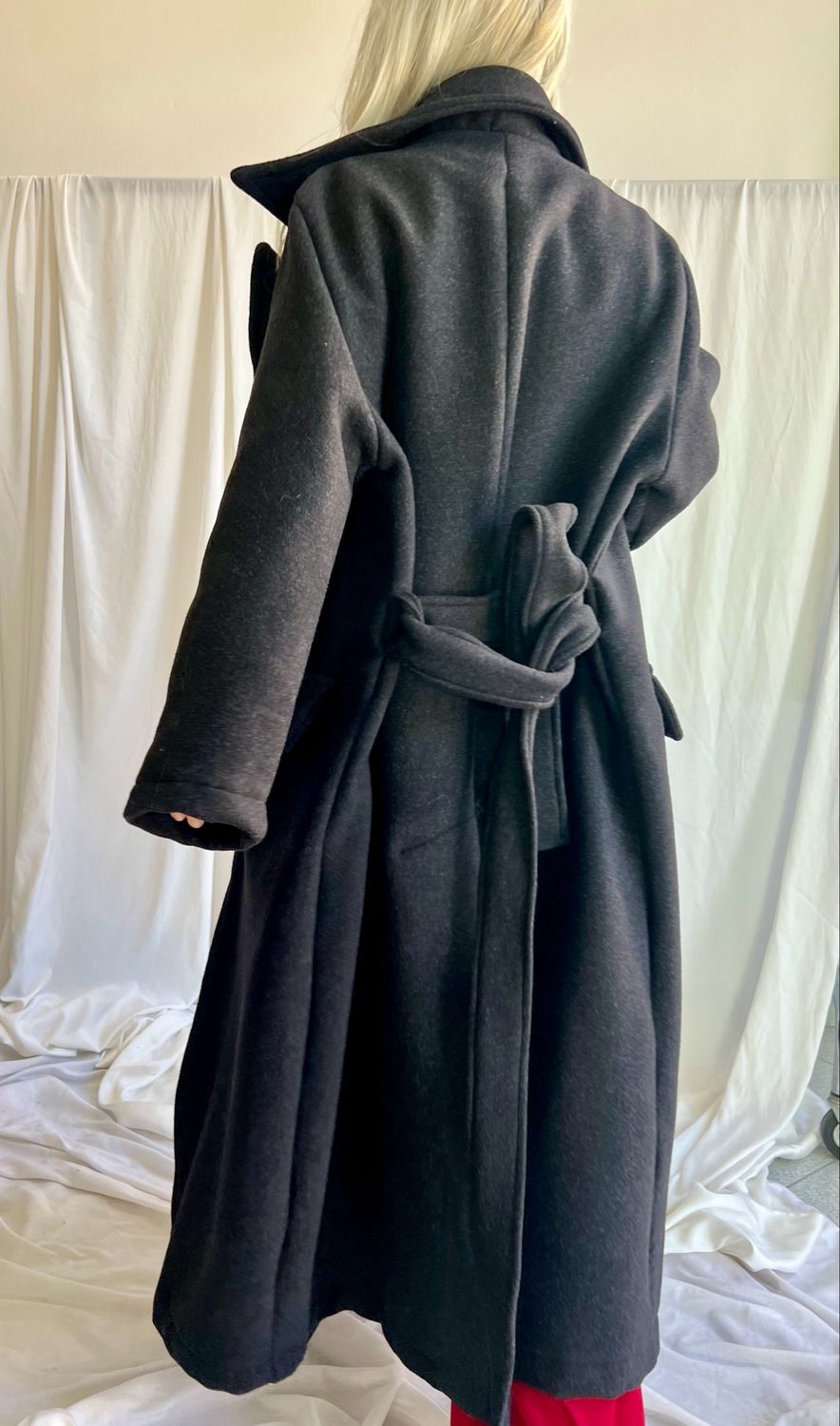 Cappotto lungo double - Antracite