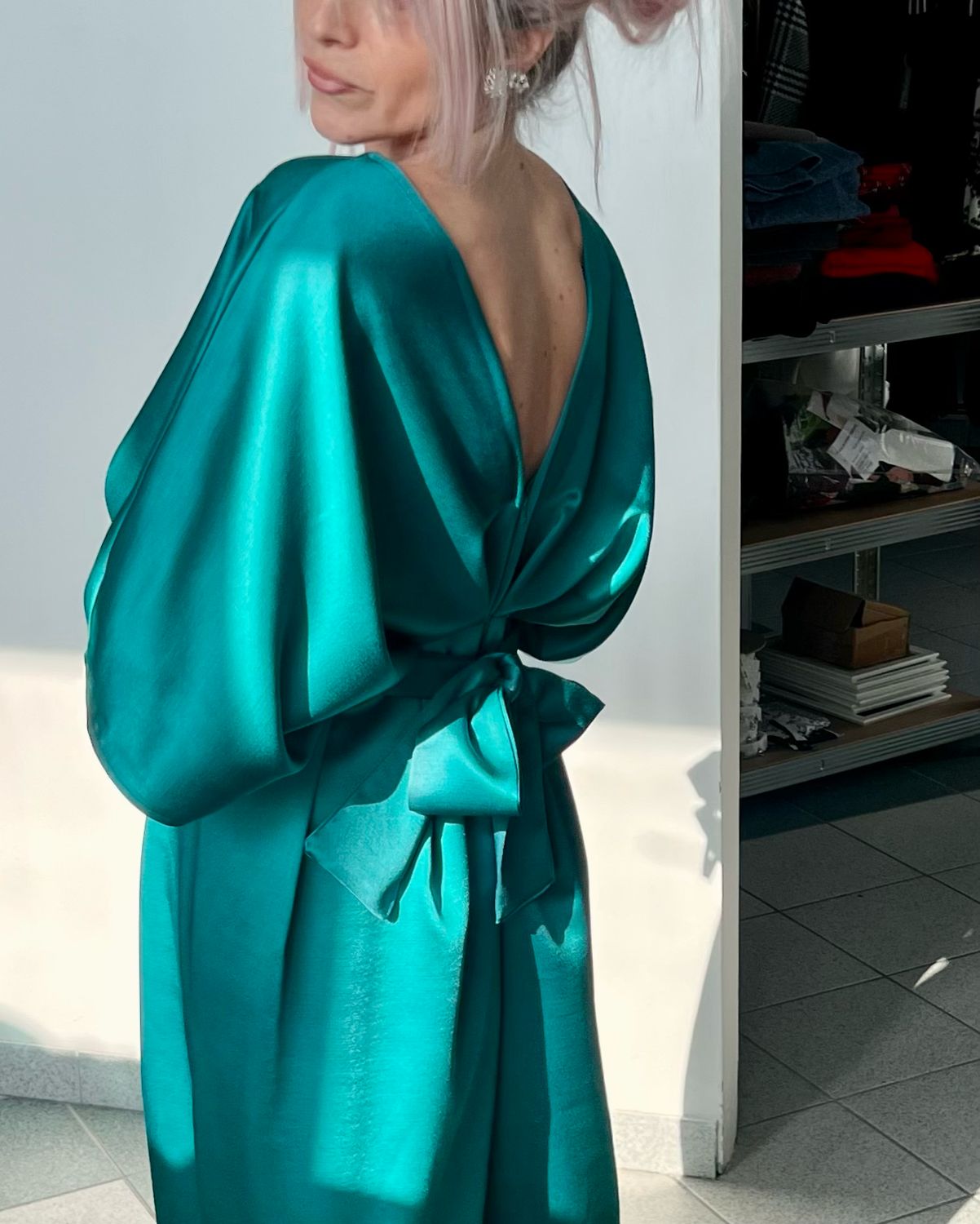 Maxi tuta a V/ Smeraldo