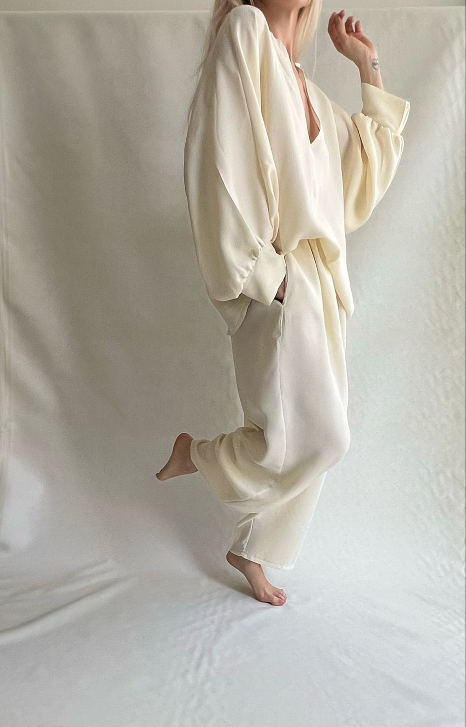 Completo Double-face/ viscosa/ panna