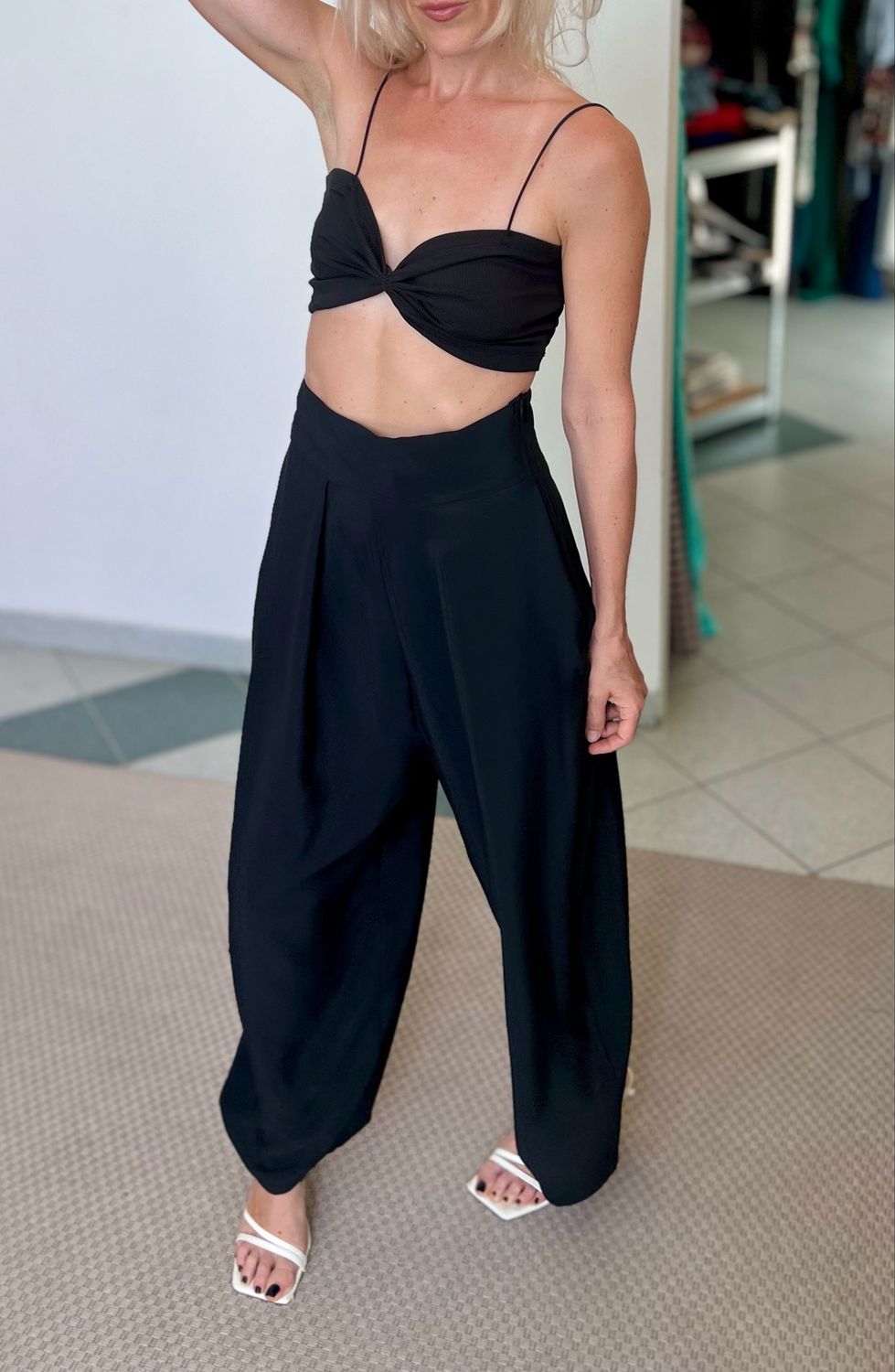 Pantalone alla caviglia / fascione in vita su misura, vita alta o bassa scegli tu :)