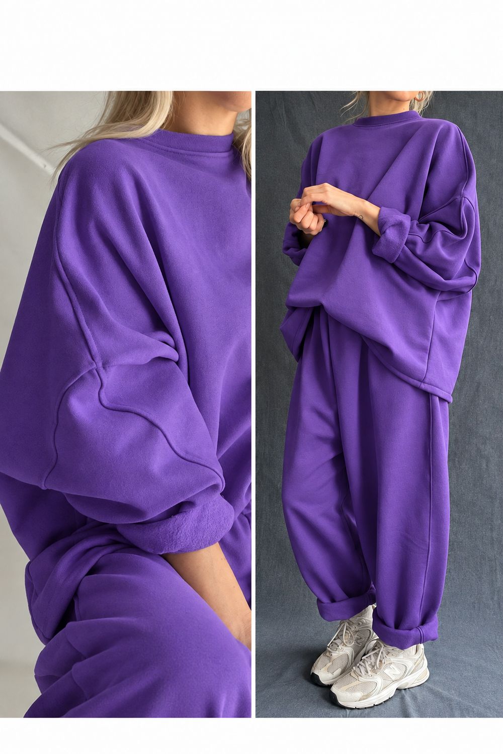 Tuta CosyWear/ Viola cotone
