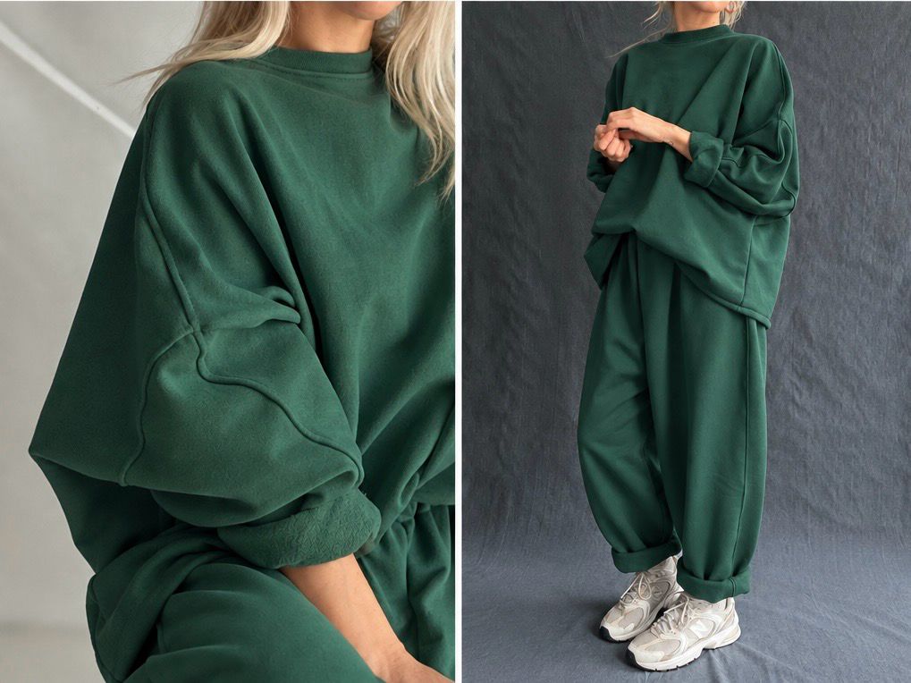 Tuta CosyWear/ Verde cotone
