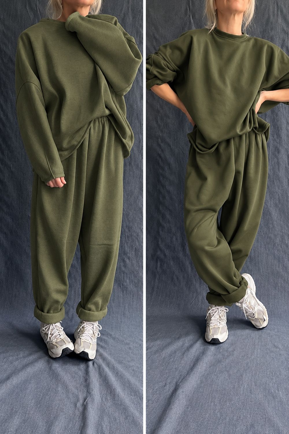 Tuta CosyWear/ oliva cotone