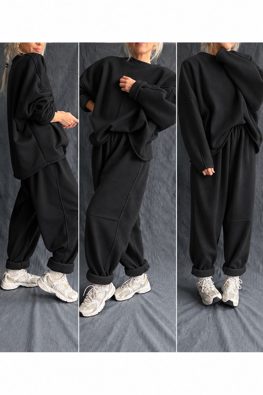 Tuta CosyWear/ nero cotone