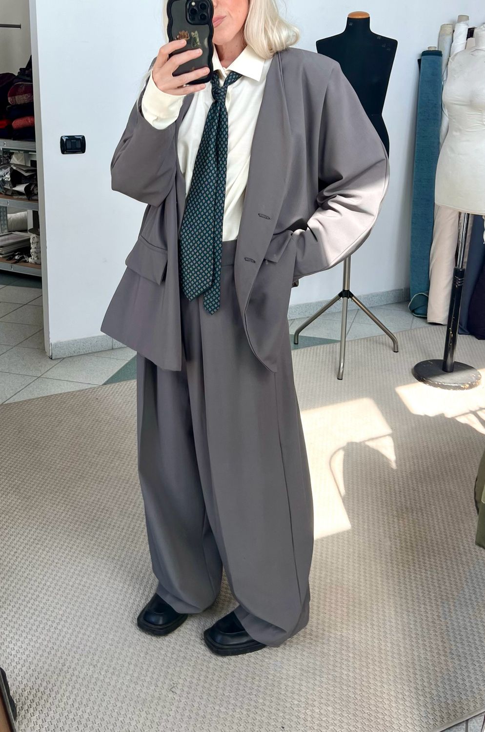 Tailleur Giacca+Pantalone/fango fresco lana