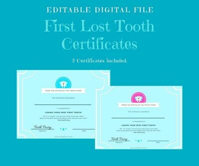 Lost Tooth Certificates