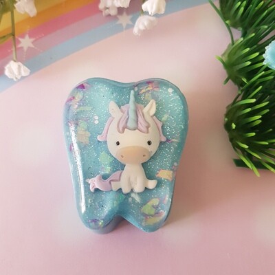 Blue Unicorn Tooth Fairy Box Blue Unicorn Tooth Fairy Box
