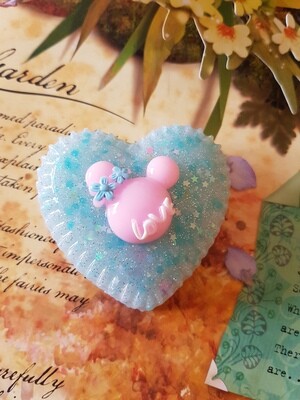 Jewellery Box - Love Mouse Ears Heart- Blue Ice Jewellery Box - Love Mouse Ears Heart- Blue Ice