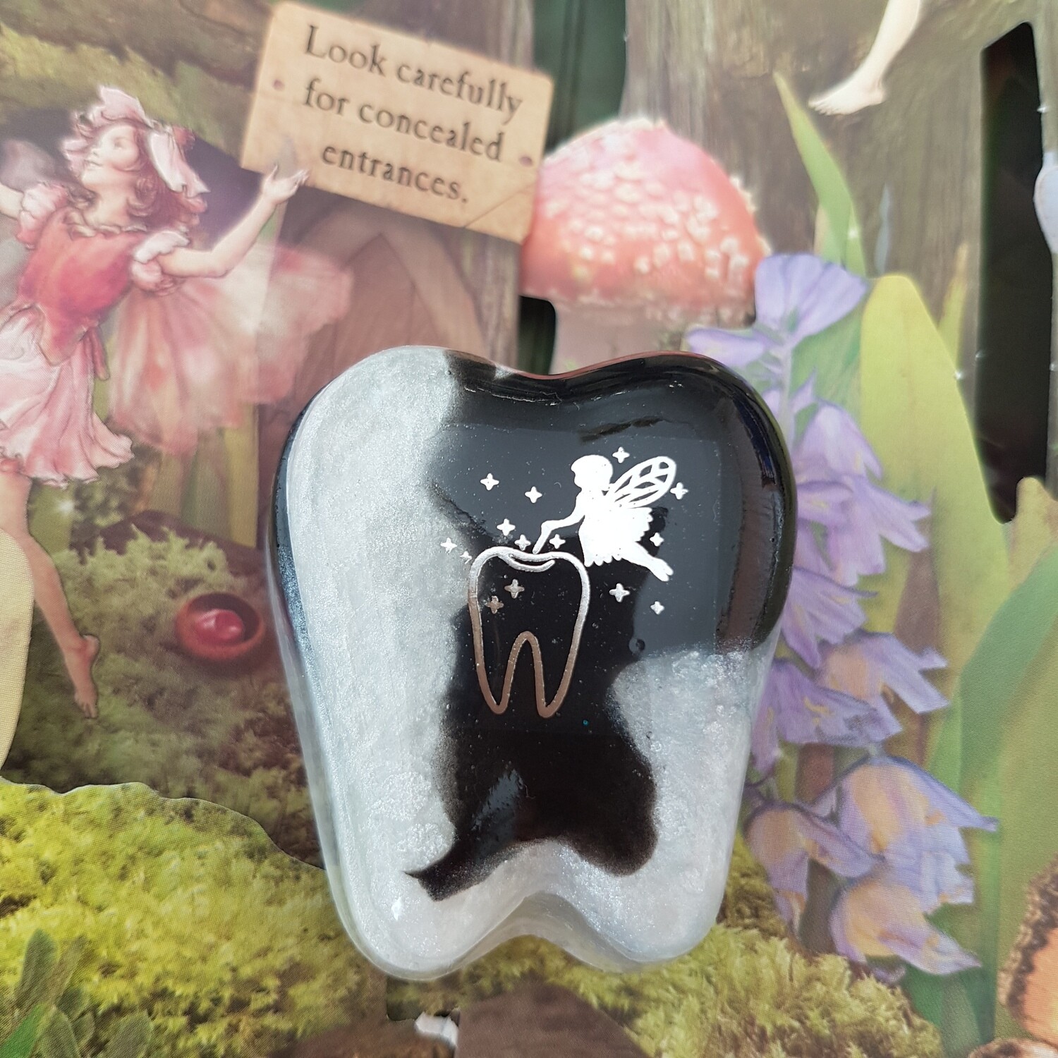 Silver and Black Tooth Fairy Box