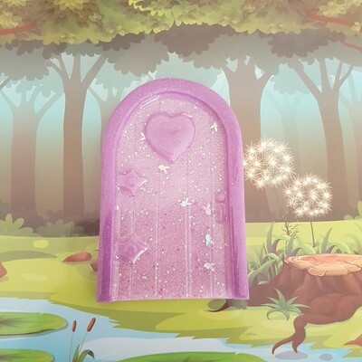 Large Purple Resin Fairy Door