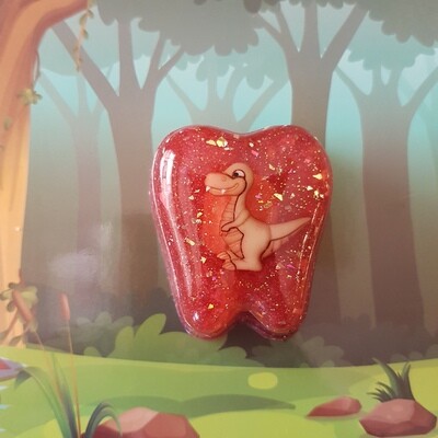 Brown Dinosaur Tooth Fairy Box