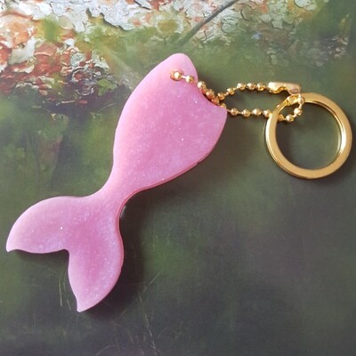 Mermaid Tail Key Chain - Pink