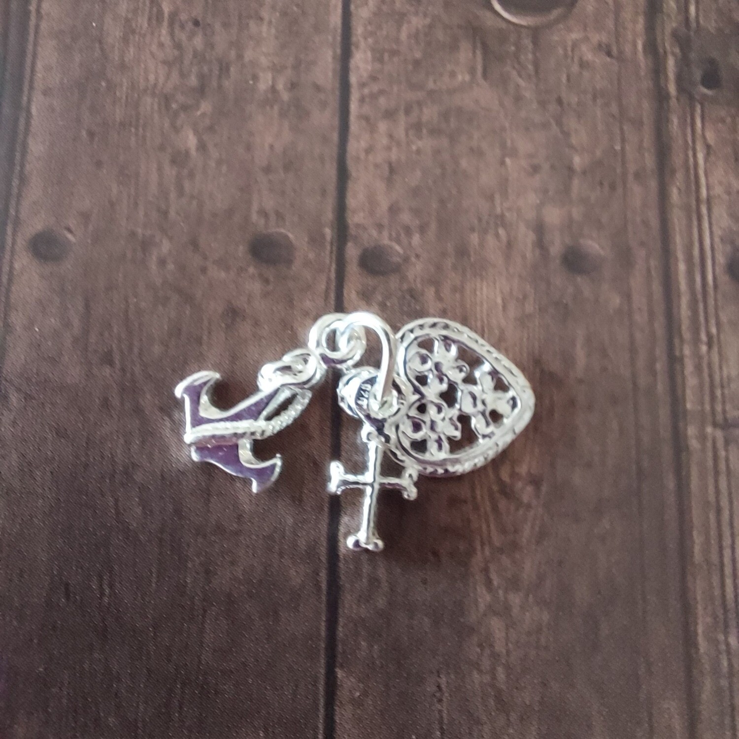 Sterling Silver Faith, Hope, &amp; Charity