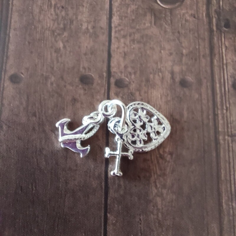 Sterling Silver Faith, Hope, &amp; Charity