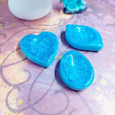 Worry Stones Blue Glitter