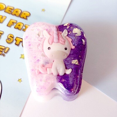 Pink and purple Unicorn Tooth Fairy Box