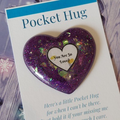 Pocket Hug - Heart White you are so loved