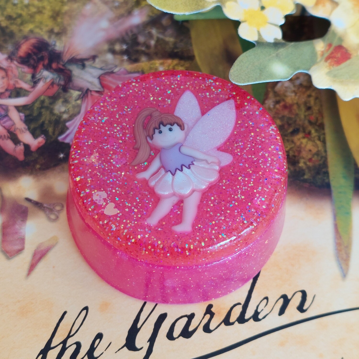 Round Pink Glitter Tooth Fairy Box