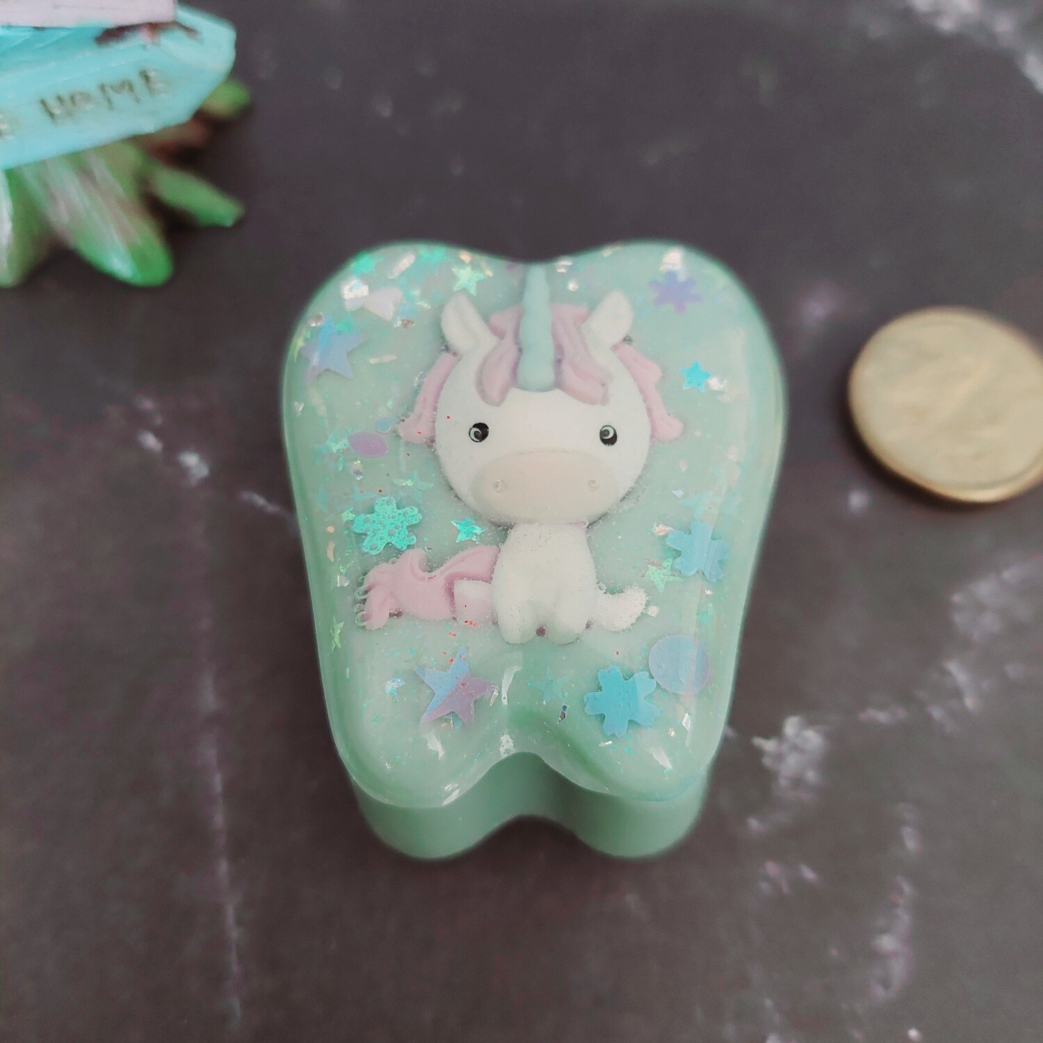 Mint Unicorn Tooth Fairy Box