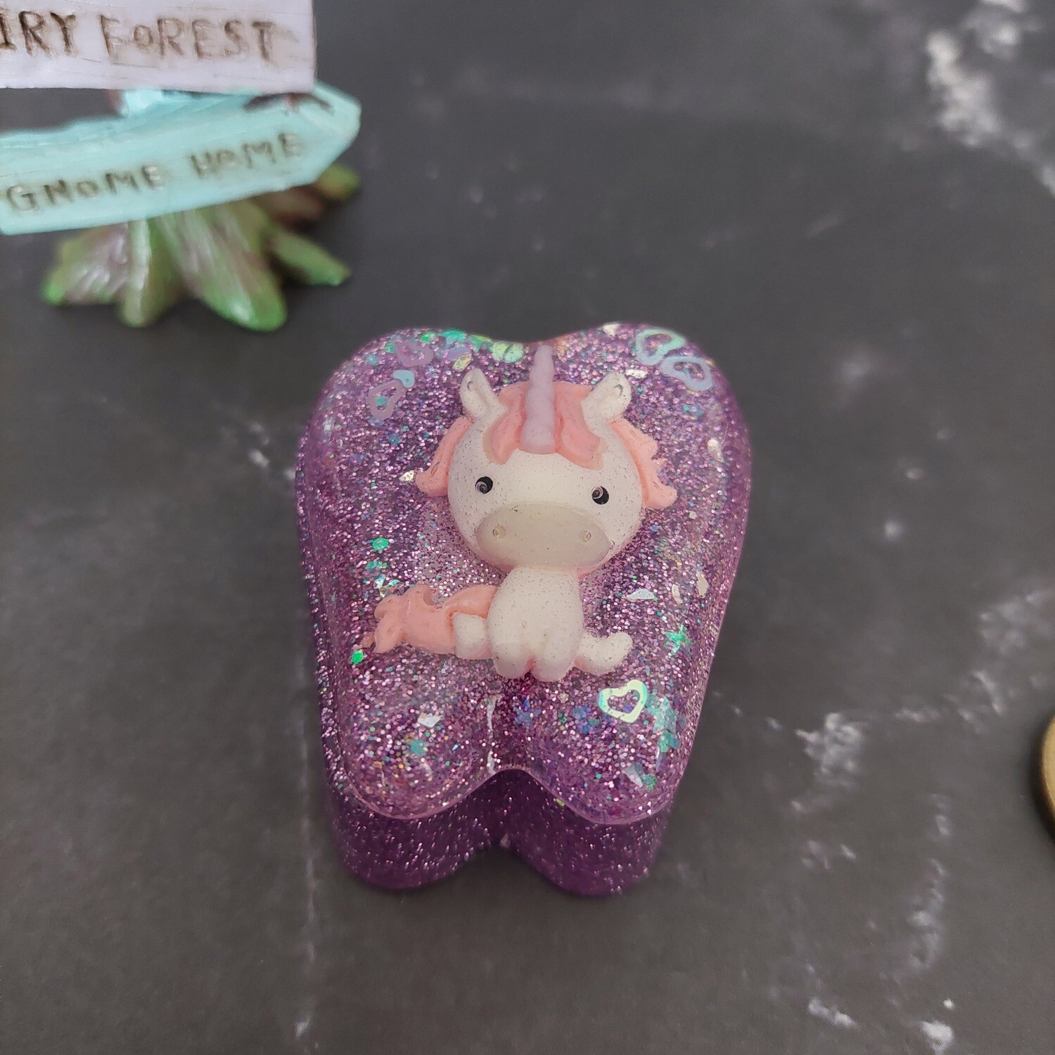 Purple Unicorn Tooth Fairy Box