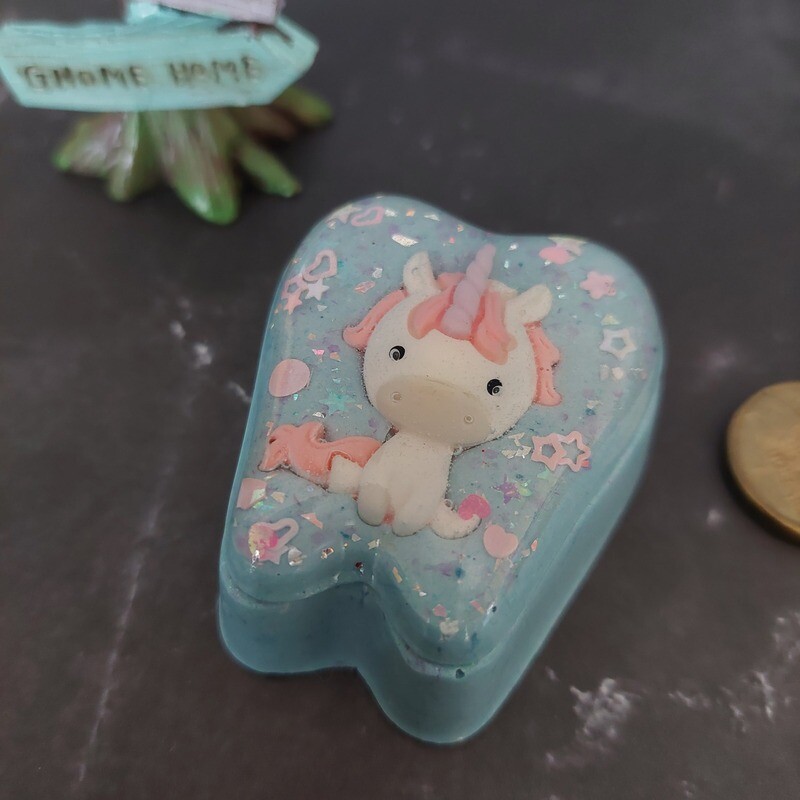 Blue Unicorn Tooth Fairy Box – Magical Tooth Keepsake for Children Australia