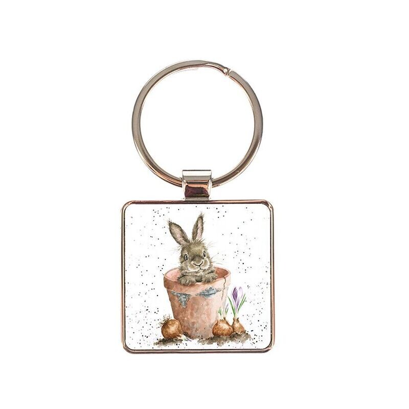&#39;The Flower Pot&#39;  Rabbit Key ring