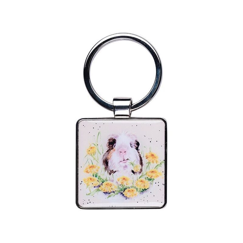 &#39;Dandy Day&#39; Guinea pig key ring