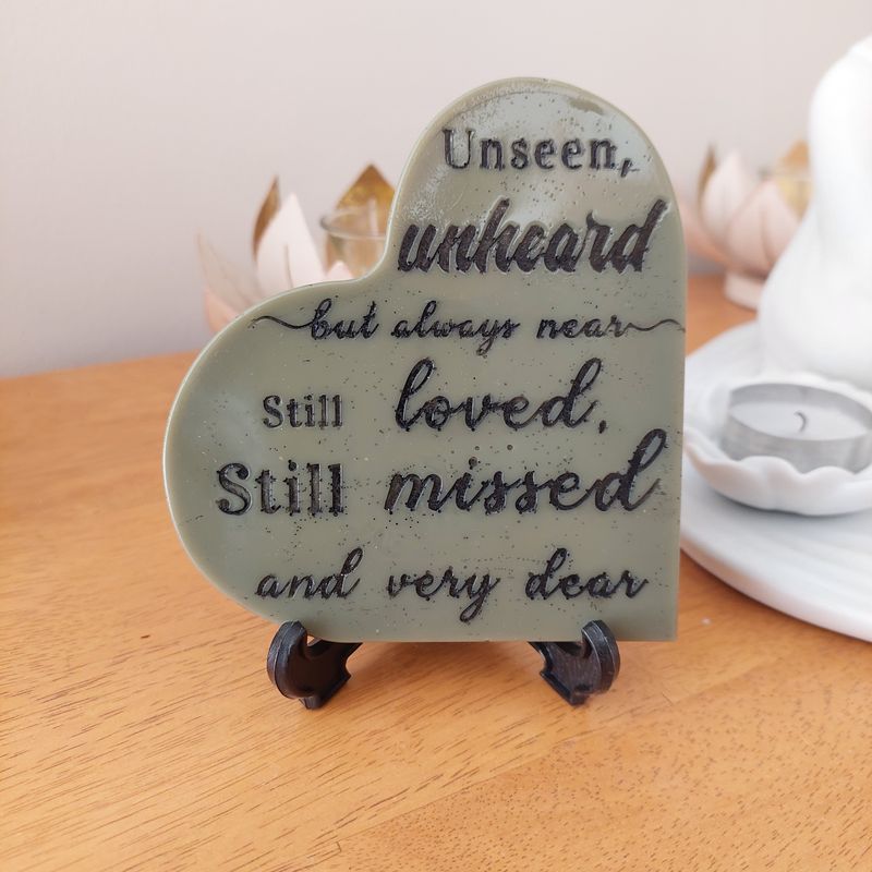 Memorial Heart Plaque - Still Missed
