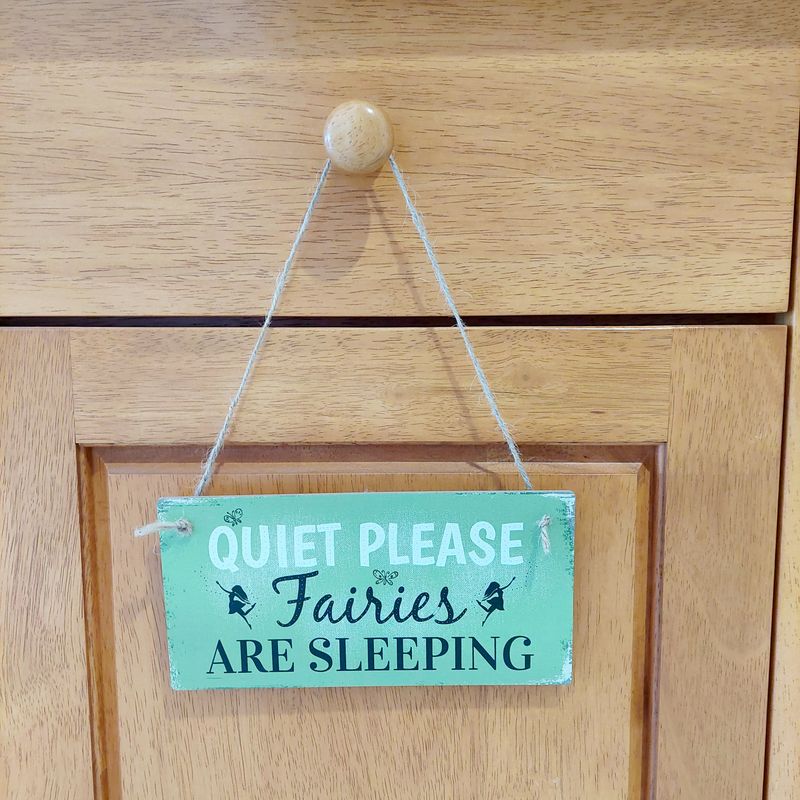 Garden Sign Plaque - Fairies are Sleeping
